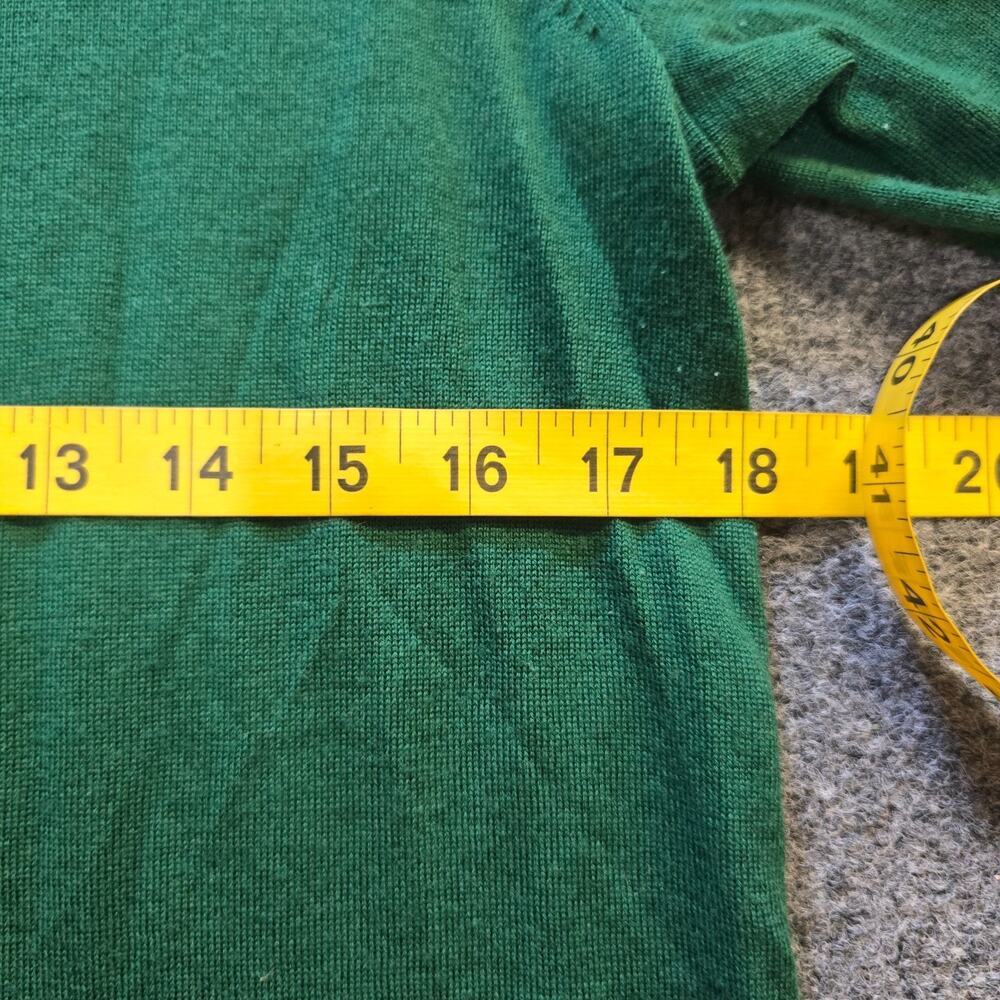 J Jill Sweater Top Womens Size Medium Green Merino Wool Long Sleeve Knit Capsule - Picture 6 of 11